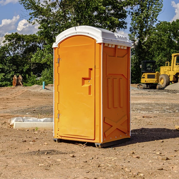 how often are the porta potties cleaned and serviced during a rental period in Susank KS